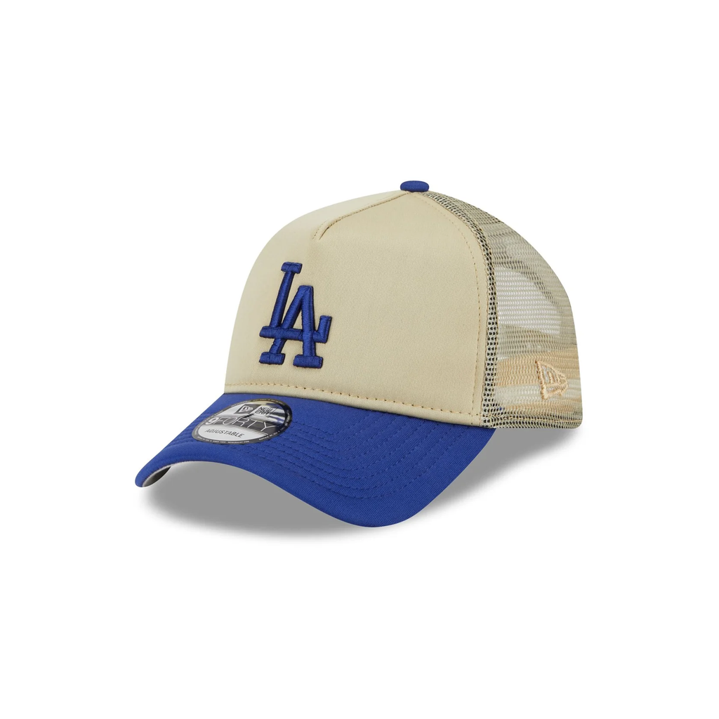 New Era Los Angeles Dodgers All Day 9Forty A-Frame Trucker-Tan/Blue