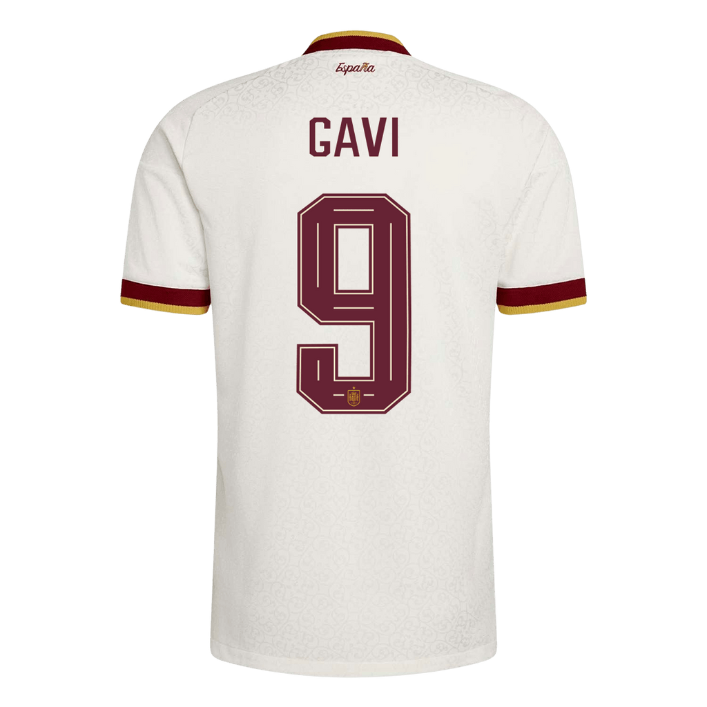 GAVI #9 Mens Spain World Cup Away Jersey 2026 - Player Version (Slim Fit)